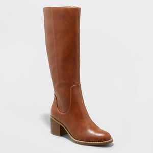 Women’s Tatiana Heeled Riding Boots - Universal Thread Cognac Size 6